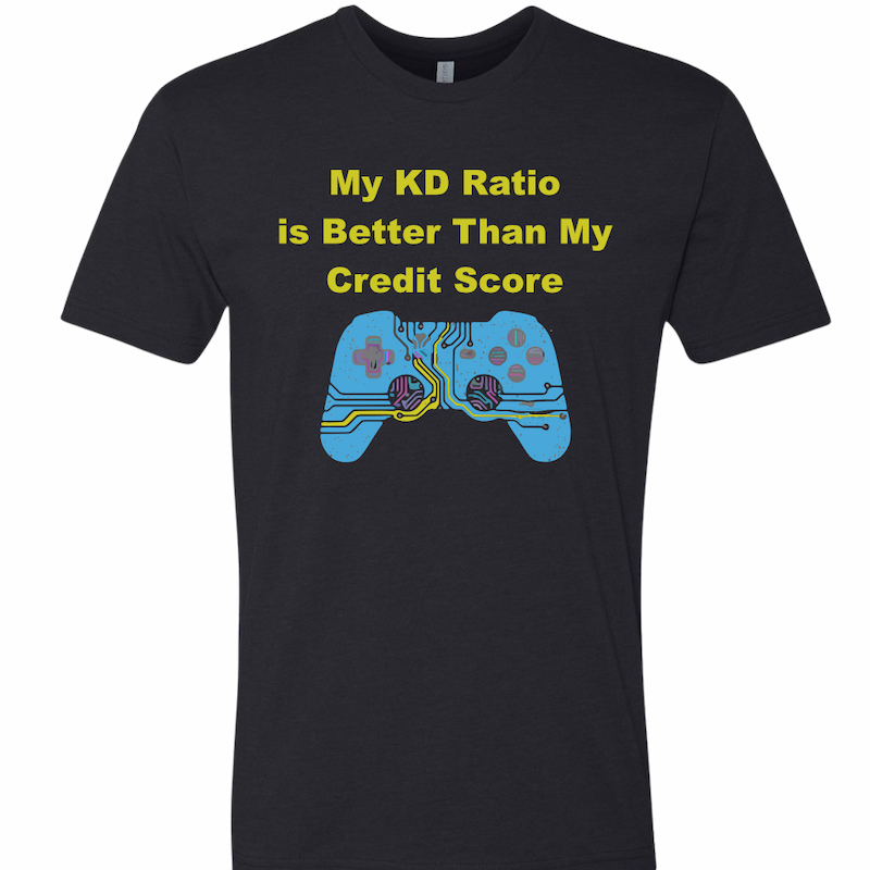 KD Ratio gaming t-shirt design